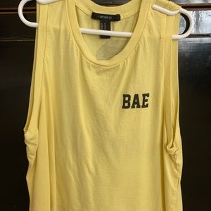 Cropped yellow shirt